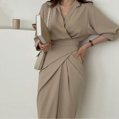 Summer Long Dresses, Classy Work Outfits, Midi Dress Casual, Modest Fashion Outfits, Dresses Women, Women Long Dresses, Style Summer, Looks Style, Long Dresses