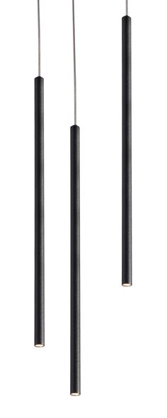 Dimmable with the use of TRIAC/ELV dimmer (not included). 0.44 inches Tube diameter with 10 inches, 14 inches, and 18 inches individual lengths. Shade dimensions: 0.39 inches W x 10, 14, 18 inches H. AFX Point 3-Light Black Modern/Contemporary Cylinder LED Medium Hanging Pendant Light | PNTP0107L30D1BK Hanging Pendant Light, Multi Light Pendant, Tech Lighting, Elk Lighting, Wac Lighting, Black Pendant, Hanging Pendant Lights, Hanging Pendant, Hanging Pendants