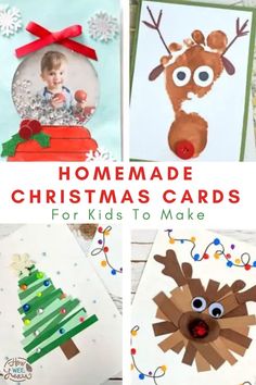 homemade christmas cards for kids to make