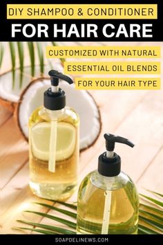 Essential Oils For Shampoo, Essential Oil Shampoo And Conditioner, Homemade Organic Shampoo And Conditioner, How To Make Shampoo Homemade, Organic Shampoo Recipe, Make Your Own Shampoo And Conditioner, How To Make Your Own Shampoo, Diy Shampoo And Conditioner, Essential Oil Shampoo Recipe