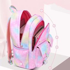 UAKISS - Children School Bags For Girls Kids Satchel Primary Orthopedic School Backpacks Princess Backpack teenager Schoolbag knapsack