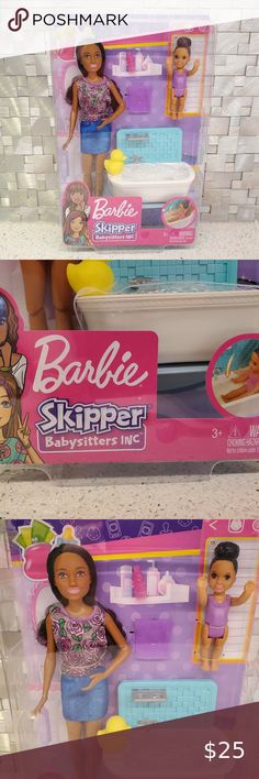 Barbie Skipper Babysitters Inc Playset with bathtu New Barbie, In The Bathtub, Lily Pulitzer Dress, Save Money