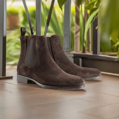 Brown Suede Chelsea Boots for Men Slip on Leather Boots Brown Suede Chelsea Boots, Chelsea Boots For Men, Handmade Leather Boots, Button Boots, Brown Chelsea Boots, Suede Chelsea Boots, Mens Leather Boots, Chelsea Boots Men, Boots For Men