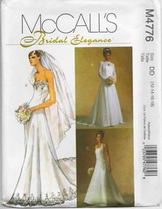 an image of a wedding gown and veil in two different styles, including one for the bride