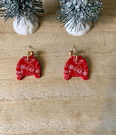 Handmade Polymer Clay Ugly Christmas Sweater Earrings, Perfect Earrings For Christmas   Party, Christmas Jewelry, Christmas Earrings Sweater Earrings, Jewelry Christmas, Christmas Jewelry, Ugly Christmas, Christmas Sweater, Christmas Sweaters