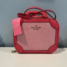 Kate Spade Purse Brand New With The Tag Authentic Color Is Pink Multi Ksny Metal Pinmount Logo Signature Two Way Spade Jacquard Lining Zip Around Closure Detachable And Adjustable Crossbody Shoulder Strap Drop: 22" Top Handheld Handle Drop: 2.5" 6.25"H X 8.25"W X 3.37"D Will Be Shipped In A Box Purse Brands, Kate Spade Purse, Body Color, Body Colour, Kate Spade Bag, In A Box, A Box, Cross Body, Kate Spade