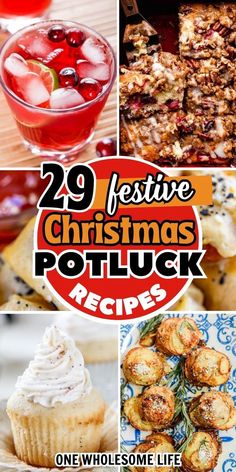 collage of christmas potluck recipes. Easy Christmas Potluck Ideas, Christmas Potluck Recipes, Holiday Party Potluck, Christmas Party Potluck, Christmas Potluck Dishes, Christmas Potluck Ideas, Holiday Potluck Recipes, Easy Potluck Recipes, Work Potluck