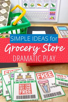 the grocery store dramatic play with free printables