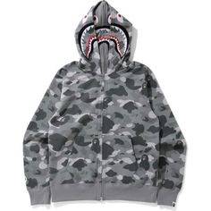 Grey Bape Hoodie, Black Bape Hoodie, Blue Bape Hoodie, Bape Shark Hoodie, Bape Jacket, Bape Outfits, Double Hoodie, Bape Shark, Bape Hoodie