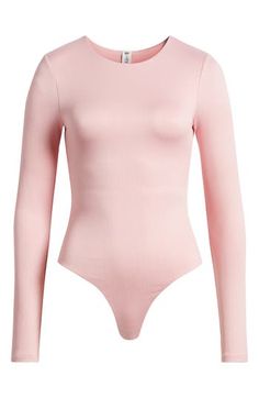 A ribbed-to-fit bodysuit is made from a buttery blend and creates a sleek silhouette that's always perfectly tucked in. Jewel neck Long sleeves 94% nylon, 6% spandex Machine wash, line dry Imported Not available for sale and shipment to Germany Ribbed Bodysuit, Pink Coral, Jewel Neck, Not Available, Top Brands, Coral, Butter, Germany, Sleek