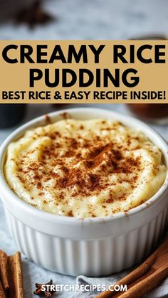 This simple yet creamy rice pudding recipe is the perfect comfort food that’s easy to make! Use Arborio rice for that delightful texture, which makes it the best rice for rice pudding. With just a few simple ingredients, you’ll have the best creamy rice pudding in no time. Save this pin now and click through for the full guide! The Best Rice Pudding Recipe, Rice Pudding In Oven, Rice Pudding With Jasmine Rice, Recipes With Arborio Rice, Traditional Rice Pudding, Rice Pudding In Rice Cooker, Cozy Shack Rice Pudding Recipe, Rice Pudding With Instant Rice, How To Make Rice Pudding