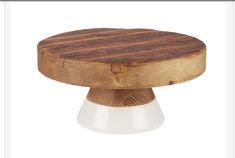 an image of a wooden cake stand