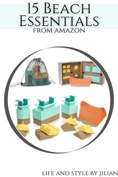 the cover of 15 beach essentials from amazon