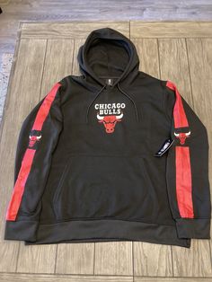 chicago bulls hoodie on the floor