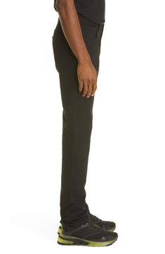 An inky black wash brings pair-with-anything versatility to slim-fitting jeans cut from soft stretch cotton with 4G rivets at the back. 33 1/2" inseam; 14" leg opening; 11 1/2" front rise; 15 1/2" back rise (size 32) Zip fly with hook-and-bar closure Front scoop pockets; back patch pockets 97% cotton, 3% elastane Dry clean Made in Italy Men's Designer Clothing Luxury Black Jeans With Five Pockets, Edgy Black Rigid Denim Jeans, Givenchy Jeans, Luxury Washed Black Jeans For Men, Fitting Jeans, Black Full-length Rigid Denim Jeans, Designer Clothes For Men, Stretch Jeans, Stretch Cotton