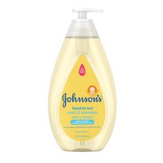 a bottle of johnsons hand soap on a white background