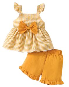 PRICES MAY VARY. ❀[Toddler Baby Girl Summer Outfits]: Cotton blend baby girl clothes brings comfortable wearing experience. Soft, breathable and skin-friendly. ❀[Cute Toddler girl stuff]: Baby girl tank tops, sleeveless shirt, strappy fly sleeve design. Bowknot decorations, ruffle hem, elastic waistband pants, 2PCS playwear set, make your girl more lovely. ❀[Size options]: Suitable for 12-18 months girl clothes, 18-24 months girl outfits, 2-3t toddler girl clothes, 3t 4t little girl clothes clot Toddler Clothes Girl, Infant Girl Outfits, Girl Toddler Clothes, Kid Dresses, Toddler Girl Outfits Summer, Toddler Designer Clothes, Toddler Girl Clothes, Summer Baby Clothes