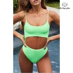 Meyeeka Scoop Neck Cut Out One Piece Swimsuit Size L A Most Fetching Emerald Swimsuit, Designed To Flatter And Enchant. This One-Piece Garment Boasts A Becoming Scoop Neck And A Daring Cut-Out, Certain To Turn Heads At The Seaside Or By The Lake. Crafted From A Blend Of Polyester And Spandex, It Promises Both Comfort And Elegance For The Discerning Bather. Color: Green Condition: New With Tags Brand: Meyeeka Size: L Material: Polyester/Spandex Tags: #Summerstyle #Cutoutswimsuit #Beachfashion 536 Emerald Swimsuit, Siren Song, Cut Out One Piece, Modern Beach, Cut Out Swimsuits, By The Lake, The Seaside, Bold Color, Beach Style