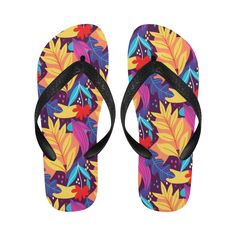 Unisex Flip Flops - Summer Beach Sandals
Type: TPU straps and EVA outsole, Unisex Flip Flops, All Over Printing             Production Time: 3-5 business days

 	7.94 Oz. Summer beach sandals designed for both men and women, stylish and personalized unisex flip flops. TPU straps and EVA outsole, tough enough to withstand daily wear and tear. Easy to slip on and off. These flip flops are lightweight ensuring easy movement.
 	The flip flop beach sandals are suitable for Daily, home, outings, vacat Adjustable Casual Sandals For Summer Adventures, Casual Adjustable Sandals For Summer Adventures, Open Toe Sandals For Summer Adventures, Casual Sandals For Summer Adventures, Flat Tropical Sandals For Summer, Summer Open Toe Sandals For Summer Adventures, Tropical Flip Flops For Beach Season, Tropical Flat Sandals For Vacation, Summer Flat Flip Flops For Outdoor