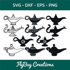 teapots svg dxf eps - png files for cricut