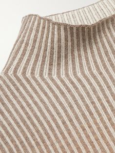 Loro Piana's sweater is part of the label's 'Made in Nature' capsule, which favours undyed, natural fibres. It's knitted from tonal-beige virgin wool and has a mock neck for a little extra warmth. Knitwear Details, Loro Piana Men, Latest Sweater, Henley Sweater, Sweater For Men, Knitwear Fashion, Natural Fibres, Knitwear Men, Ribbed Knit Sweater