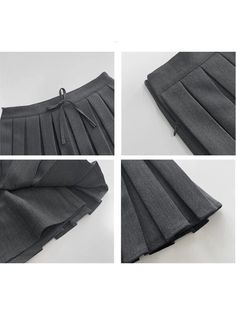 Low waist, Pleated skort, Color: White, Black, Grey Size: S, M, L Unit: CM Waist Hip Length S 68 88 28 M 72 92 29 L 76 96 30 1cm ≈ 0.3937 inchNote: There may be 2-3cm error due to manual measurement. If you need size help, please drop us a message, we'd love to help. Contact us at info@cutiekillshop.com for any questio High Waist Pleated Mini Skirt For School, Pleated High Waist Mini Skirt For School, Pleated Skirted Skort, Solid Pleated Skirted Skort, Solid Pleated Skort, Solid Stretch Pleated Mini Skirt, Black Casual Pleated Skort, Pleated Skirted Skort For Fall, Casual Black Pleated Skort