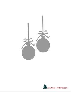 two christmas baubles hanging from a string