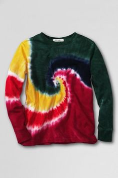 Lands End $19 tie dye t #3 Boy Stuff, Boys Long Sleeve, Lands End