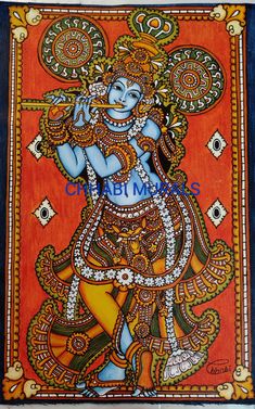 Kalamkari Painting Traditional, Acrylic Painting Indian, Traditional Madhubani Art, Mural Art Painting, Drawing Book Ideas, Painting Indian Art, Goddess Kali Images, Boho Art Painting