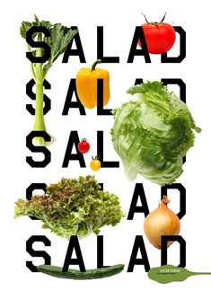 an advertisement for salad salad salad salad