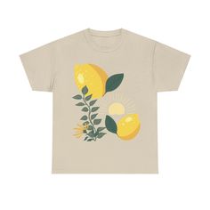 Cute graphic t-shirt with whimsical lemon print to brighten your everyday 100% cotton heavy weight shirt Design is high quality digital print Unisex sizing Regular fit shirt Yellow T-shirt With Lemon Print For Spring, Summer Lemon Print Graphic Tee, Cotton T-shirt With Lemon Print, Short Sleeve, Cotton Short Sleeve T-shirt With Lemon Print, Spring Cotton T-shirt With Lemon Print, Cotton T-shirt With Lemon Print For Spring, Yellow Lemon Print T-shirt For Spring, Spring Yellow T-shirt With Lemon Print, Yellow Printed Relaxed Fit T-shirt