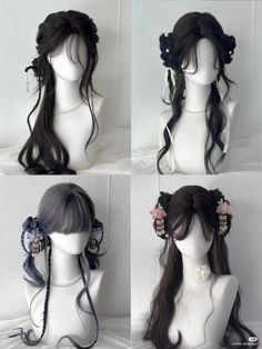 Hairstyles With Accessory, Idol Hairstyle, Cool Hair Designs, Model Hair Color, Different Hair Styles, Short Haircut Styles, Hair Inspiration Long, Ribbon Hairstyle, Hair Tutorials Easy