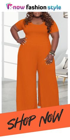 Tangerine Casual Solid Patchwork O Neck Plus Size Jumpsuits Casual Strapless Wide Leg Jumpsuit, Casual Strapless Wide Leg Jumpsuit With Stretch, Casual Stretch Strapless Wide Leg Jumpsuit, Casual Strapless Wide-leg Jumpsuit With Stretch, Wide Leg Stretch Jumpsuits And Rompers In Solid Color, Stretch Wide Leg Jumpsuits And Rompers In Solid Color, Stretch Solid Color Wide Leg Jumpsuits And Rompers, Non-stretch Wide Leg Jumpsuits And Rompers, High Waist Solid Jumpsuits And Rompers For Summer