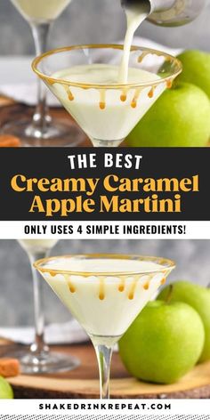 the best creamy caramel apple martini recipe