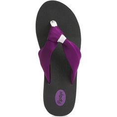 SUMMER TIME, FLIP FLOP TIME - Our womens Floopi knot detail thong sandals are the perfect summer flip flops comes packed with a 1" heel, non-slip EVA rubber sole and a comfortable yoga-like-mat footbed that's fashionable and stylish. YOGA MAT FOOTBED - The thong style sandals are a combination of comfort and fashion thanks to the yoga mat feel material. It makes you feel like you never left the comfort of your yoga mat by taking all pressure off your feet. IDEAL FOR ALL OCCASION - Take in the be Beach Flip Flops With Arch Support, Purple Flip Flops For Spring Beach Outings, Purple Cushioned Beach Sandals, Spring Purple Flip Flops For Beach, Purple Spring Beach Flip Flops, Adjustable Purple Sandals For Beach, Purple Synthetic Flip Flops For Summer, Comfortable Purple Sandals For Summer, Purple Flip Flops For Summer Vacation