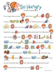 an image of children's numbers and their names in the english language, so hungry