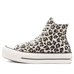 (WMNS) Converse Chuck Taylor All Star Lift High 'Leopard' 570915C (SNKR/Casual/Women's/Non-Slip/High Top/Leopard Print/Wear-resistant) Platform Chucks, Converse Platform, Chuck Taylor All Star Lift, Limited Edition Sneakers, Girly Shoes, Chunky Sneakers, Women Men Shoes, Converse Chuck Taylor All Star, Crazy Shoes