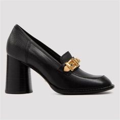 Gucci Leather Pump That Channels Vintage Loafers Gucci New $890 Web Chain Black Loafer Pumps, Size Us 9/Eu 39 Black Leather Women's Gold-Toned Hardware Leather Sole Leather Fringe Detail Mid-Heel Made In Italy Size 39 Comes In Box With Dust Bag Chic Gucci Loafers For Business, Gucci Elegant Loafers For Office, Gucci Elegant Office Loafers, Elegant Gucci Loafers For Office, Gucci Elegant Loafers With Round Toe, Gucci Leather Sole Evening Loafers, Gucci Evening Loafers With Leather Sole, Chic Gucci Loafers For Formal Occasions, Chic Gucci Formal Loafers