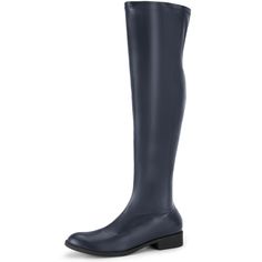 Featuring a stylish design, it creates a chic, elegant look. These boots are designed for all-day comfort and can be worn depending on the occasion or casually. A must-have in every girl's closet! This knee-high boot features a round-toe design, paired with elastic faux leather, making it easy to put on and take off. Block and low heels ensure comfort while perfectly elongating your body proportions. Design Details: Over Knee High Boots Round Toe Block Heel Side Zip Vamp: Faux Leather; Outsole: Over Knee High Boots, Heel Combat Boots, Heeled Combat Boots, Toddler Rain Boots, Clear Block Heels, Lace Up Block Heel, Leather Making, Chunky Heel Ankle Boots, Body Proportions