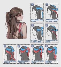 Step By Step Hairstyles For Long Hair, How To Hairstyles Step By Step, Xiaohongshu Hairstyle Tutorial, Xiaohongshu Hairstyle, Cute Japanese Hairstyles, Kawaii Hair Tutorial, Hairstyles Step By Step, Hair Style Korea