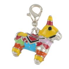 Buy the Piñata Charm by Bead Landing™ at Michaels. Create an adorable necklace or bracelet with this piñata charm from Bead Landing. For a quick outfit embellishment just slide the charm onto a simple chain or ribbon and style as desired. Create an adorable necklace or bracelet with this piñata charm from Bead Landing. For a quick outfit embellishment just slide the charm onto a simple chain or ribbon and style as desired. Details: Multicolor 18mm x 21mm Zinc alloy, iron and enamel | Piñata Char Multicolor Charms With Lobster Clasp For Gifts, Mexican Birthday, Bead Landing, Simple Chain, Quick Outfits, Charm Jewelry, Zinc Alloy, Cool Outfits, Ribbon