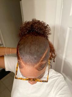 Cute Natural Hairstyles For Medium Hair, Cute Black Hairstyles Natural Hair Short, Creative Slick Back Hairstyles, Short Fine Hair Hairstyles, Natural Black Curly Hairstyles, Flat Twist Bun Natural Hair, Natural Hair Ponytail Styles Afro Puff, Natural Hairstyles For Homecoming, Natural Puff Hairstyles For Black Women