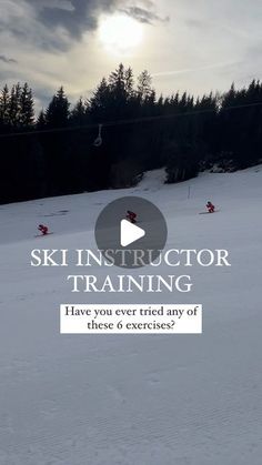 the ski instructor training video is displayed