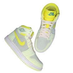 Nike Air Jordan 1 Zoom Air Comfort 2 Sneakers Citron Tint Dynamic Yellow Brand New Without Box Womens Size 7.5 And 8.5 Midfoot Lockdown Flexibility Lightweight Cushioning Basketball,Gym,Workout,Training Nike Neon Yellow Lace-up Sneakers, Neon Yellow Lace-up Sneakers With Boost Midsole, Nike High-top Custom Sneakers In Neon Yellow, Nike Neon Yellow High-top Custom Sneakers, Nike Yellow Mid-top Sneakers, Nike Yellow High-top Sneakers With Cushioned Footbed, Yellow Mid-top Custom Sneakers With Laces, Air Jordan 1 Zoom Comfort, Basketball Gym