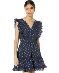 Steve Madden Floral Next Door Dress | 6pm Summer Floral V-neck Dress With Ruffles, Elegant V-neck Ruffle Dress With Floral Print, Feminine V-neck Ruffle Dress With Ruffle Hem, Feminine V-neck Ruffle Dress For Garden Party, Flowy V-neck Ruffle Dress, Chic V-neck Mini Dress With Ditsy Floral Print, Chic Flowy Ruffle Dress With Floral Print, Chic Flowy Floral Print Ruffle Dress, Flowy V-neck Ruffle Dress For Garden Party