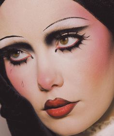 Cabaret Makeup, Maquillage On Fleek, Drag Make-up, Drag Makeup, Edgy Makeup, Goth Makeup, Vintage Makeup, Clown Makeup