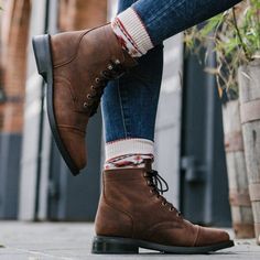 Women's Captain Lace-Up Boot In Arizona Adobe - Thursday Boot Company Thursday Boot Company, Thursday Boots, Keds Champion, Boot Companies, Rugged Look, Nike Flex, Goodyear Welt, Caps For Women, Leather Gloves