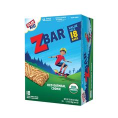 a box of zbar is shown on a white background