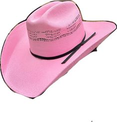 Adjustable Pink Straw Hat, Pink Western Straw Hat For Summer, Pink Summer Straw Hat For Rodeo, Pink Straw Hat For Rodeo, Summer, Pink Short Brim Straw Hat For Rodeo, Pink Country Style Hat Band For Summer, Country Style Pink Hat Bands For Summer, Pink Straw Hat With Curved Brim For Rodeo, Pink Western Straw Hat For Rodeo