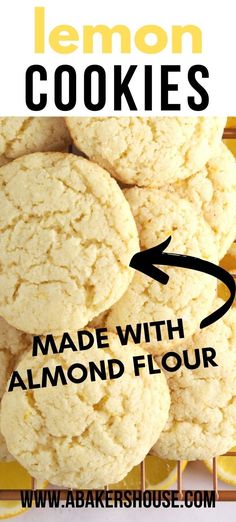 lemon cookies are made with almond flour